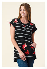 Load image into Gallery viewer, Jessica Floral Stripes Top
