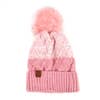 Ladies Knit Winter Pom Hat